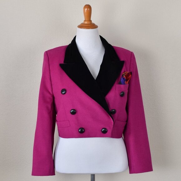 Vintage ESCADA by Margaretha Ley Crop Blazer Jacket - 42 - Picture 1 of 13